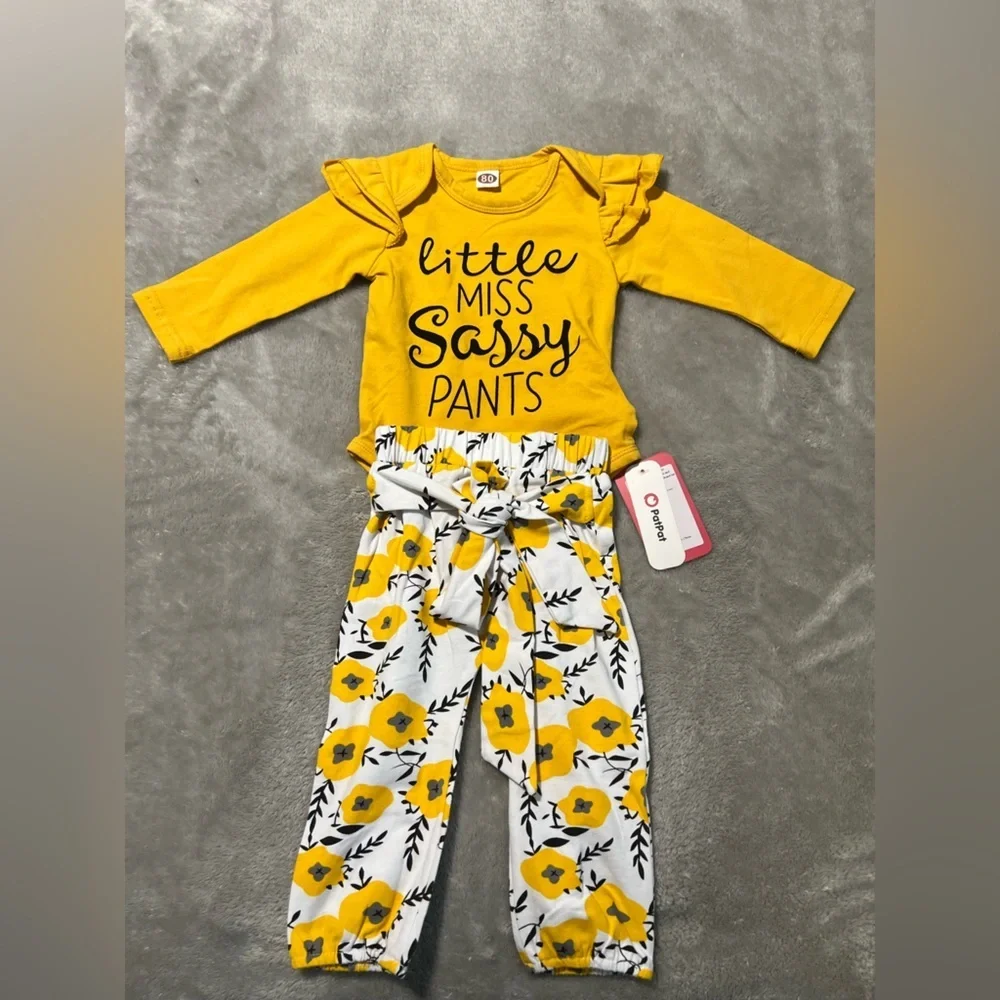 PatPat Infant 2 Piece Onesie and Pants Size 3-6 months